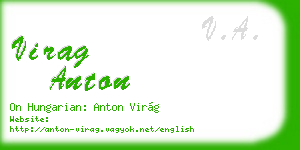 virag anton business card