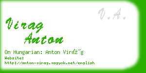 virag anton business card